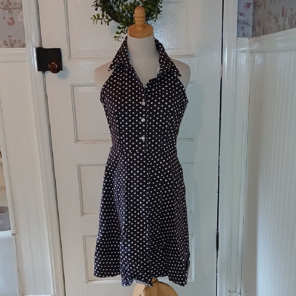 Elegant Polka Dot Dress Y2k - Picture 1 of 3